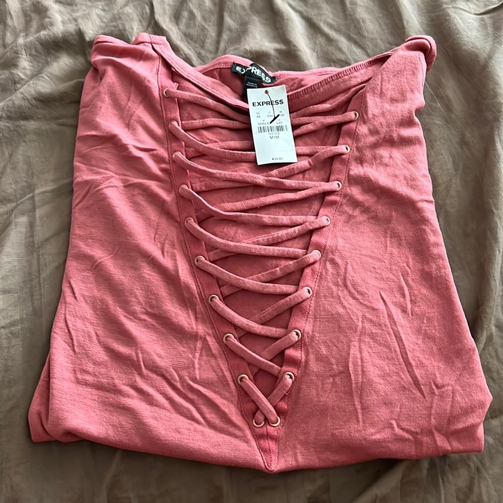 Lace-Up Tee from Express ✨✨ Brand New
